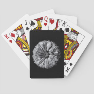 Schwarz-Weiß-Blume 10 Spielkarten