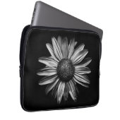 Schwarz-Weiß-Blume 18 Laptopschutzhülle (Vorne Rechts)