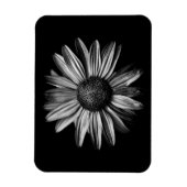 Schwarz-Weiß-Blume 18 Magnet (Vertikal)