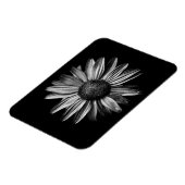 Schwarz-Weiß-Blume 18 Magnet (Linke Seite)