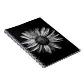 Schwarz-Weiß-Blume 18 Notizblock (Rechte Seite)