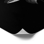 Schwarz-Weiß-Blume 18 Poster (Ecke)