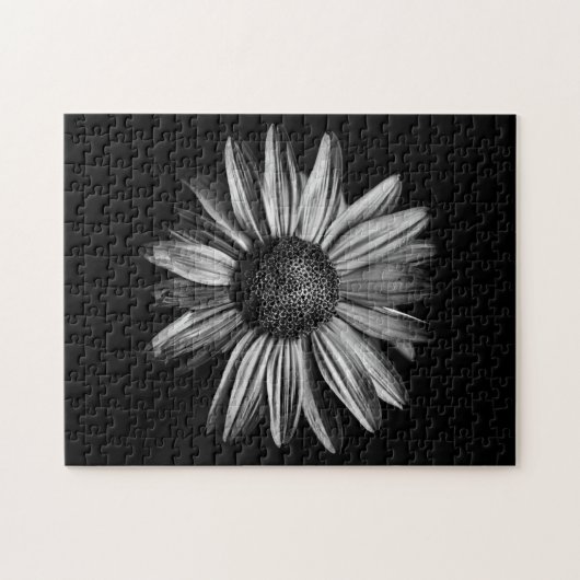 Schwarz-Weiß-Blume 18 Puzzle (Horizontal)