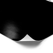 Schwarz-Weiß-Blume-Band-Glossy-Poster Poster (Ecke)