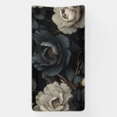 Schwarz-Weiß-Blume Banner (Vertikal)