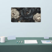 Schwarz-Weiß-Blume Banner (Messe)
