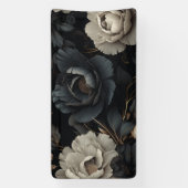 Schwarz-Weiß-Blume Banner (Vertikal)