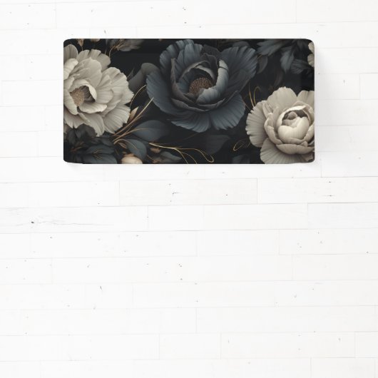 Schwarz-Weiß-Blume Banner (InSitu)