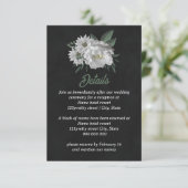 Schwarz-Weiß-Blume Begleitkarte (Stehend Vorderseite)