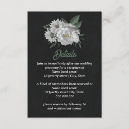 Schwarz-Weiß-Blume Begleitkarte