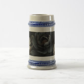 Schwarz-Weiß-Blume Bierglas (Mittel)