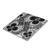 Schwarz-Weiß-Blume Blumenmuster Fliese (Seite)