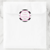 Schwarz, Weiß, Blume Brautparty Stickers (Tasche)