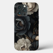 Schwarz-Weiß-Blume Case-Mate iPhone Hülle (Rückseite)