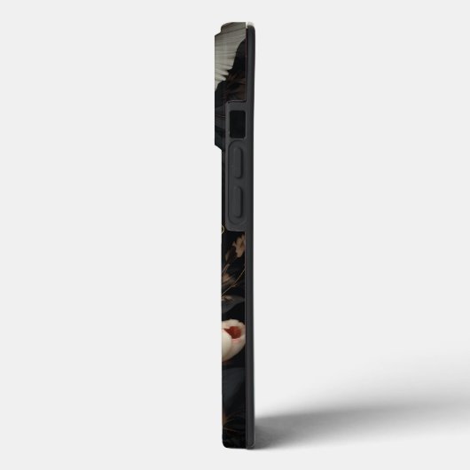 Schwarz-Weiß-Blume Case-Mate iPhone Hülle (Rückseite / Links)