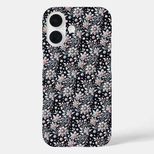 Schwarz-Weiß-Blume Case-Mate iPhone Hülle (Rückseite)
