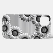 Schwarz-Weiß-Blume Case-Mate iPhone Hülle (Rückseite (Horizontal))