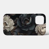 Schwarz-Weiß-Blume Case-Mate iPhone Hülle (Rückseite (Horizontal))