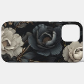 Schwarz-Weiß-Blume Case-Mate iPhone Hülle (Rückseite (Horizontal))