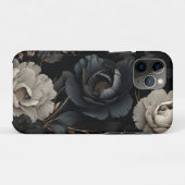 Schwarz-Weiß-Blume Case-Mate iPhone Hülle (Rückseite (Horizontal))