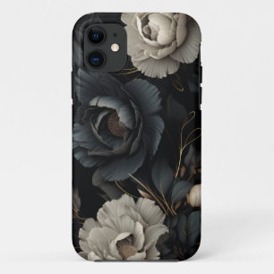 Schwarz-Weiß-Blume Case-Mate iPhone Hülle