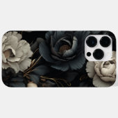 Schwarz-Weiß-Blume Case-Mate iPhone Hülle (Rückseite (Horizontal))