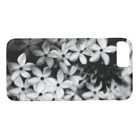 Schwarz-Weiß-Blume Case-Mate iPhone Hülle (Rückseite (Horizontal))
