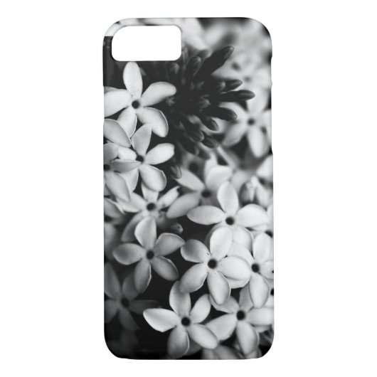 Schwarz-Weiß-Blume Case-Mate iPhone Hülle (Rückseite)
