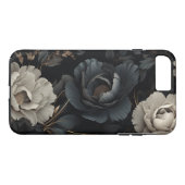 Schwarz-Weiß-Blume Case-Mate iPhone Hülle (Rückseite (Horizontal))