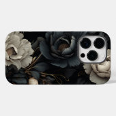 Schwarz-Weiß-Blume Case-Mate iPhone Hülle (Rückseite (Horizontal))