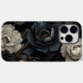 Schwarz-Weiß-Blume Case-Mate iPhone Hülle (Rückseite (Horizontal))