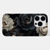 Schwarz-Weiß-Blume Case-Mate iPhone Hülle (Rückseite (Horizontal))