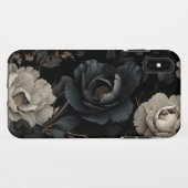 Schwarz-Weiß-Blume Case-Mate iPhone Hülle (Rückseite (Horizontal))