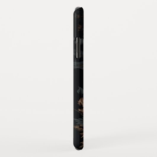 Schwarz-Weiß-Blume Case-Mate iPhone Hülle (Hinten/Rechts)