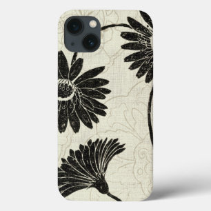 Schwarz-Weiß-Blume iPhone 13 Hülle