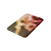 Schwarz-Weiß-Blume erschüttert Vintag Badematte (Schrägansicht)