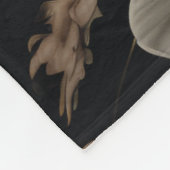 Schwarz-Weiß-Blume Fleecedecke (Ecke)