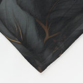 Schwarz-Weiß-Blume Fleecedecke (Ecke)