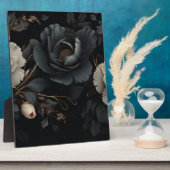 Schwarz-Weiß-Blume Fotoplatte (Seite)