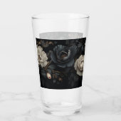 Schwarz-Weiß-Blume Glas (Rückseite)