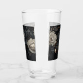 Schwarz-Weiß-Blume Glas (Rechts)