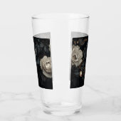 Schwarz-Weiß-Blume Glas (Links)
