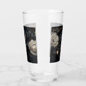 Schwarz-Weiß-Blume Glas (Rechts)