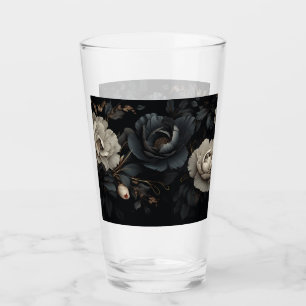 Schwarz-Weiß-Blume Glas