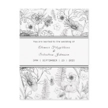 Schwarz-Weiß-Blume Hochzeit