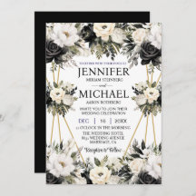 Schwarz-Weiß-Blume Hochzeitsfeiern