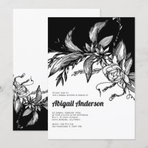 Schwarz-Weiß-Blume Hochzeitsfest Brautparty