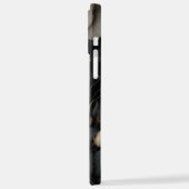 Schwarz-Weiß-Blume iPhone Hülle (Linke Seite)