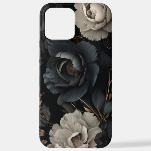 Schwarz-Weiß-Blume iPhone 12 Pro Max Hülle