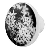 Schwarz-Weiß-Blume Keramikknauf (Rechts)